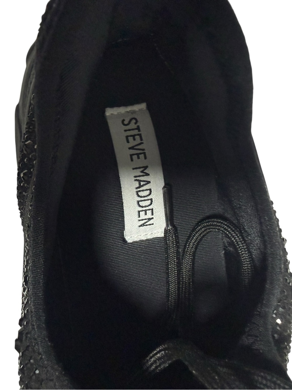 Steve Madden Women's Maxima Sneaker Black size 9 Preowned . - Picture 7 of 9